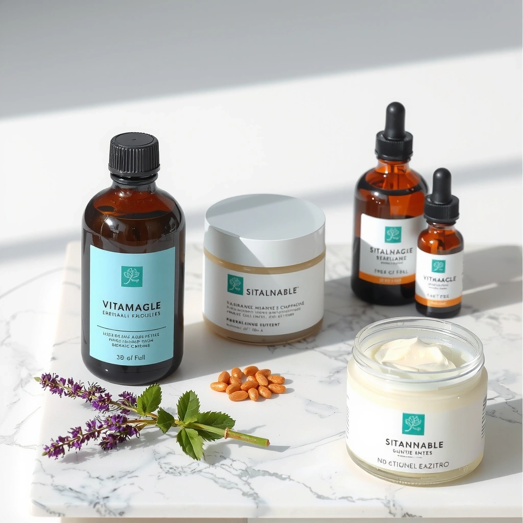 Premium natural health and beauty products showcase