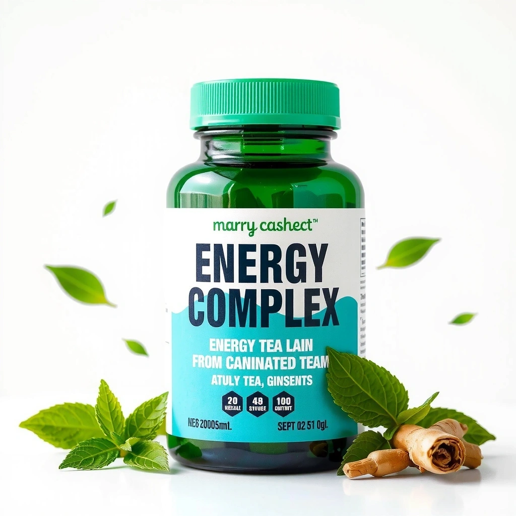 Energy Complex supplement bottle with natural ingredients