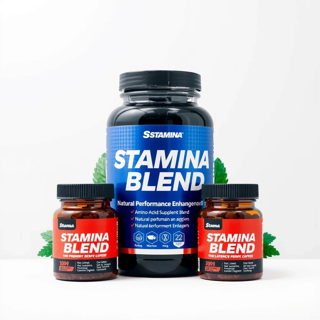Stamina Blend supplement bottle with amino acids